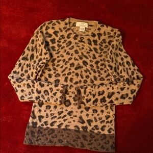 Magaschoni Leopard Print Sweater - Brown and Black